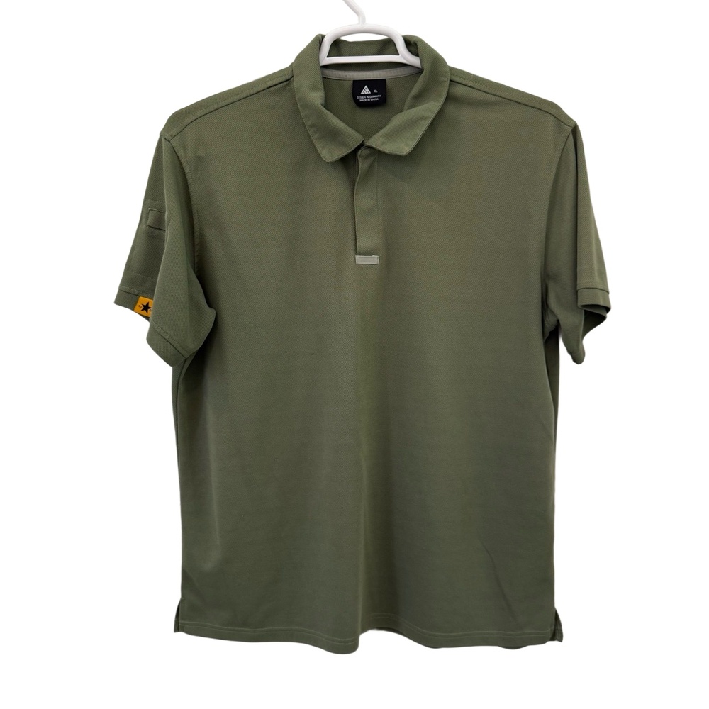 SR Mens Extra Large Green Polo Short Sleeve Collared‎ Logo Casual